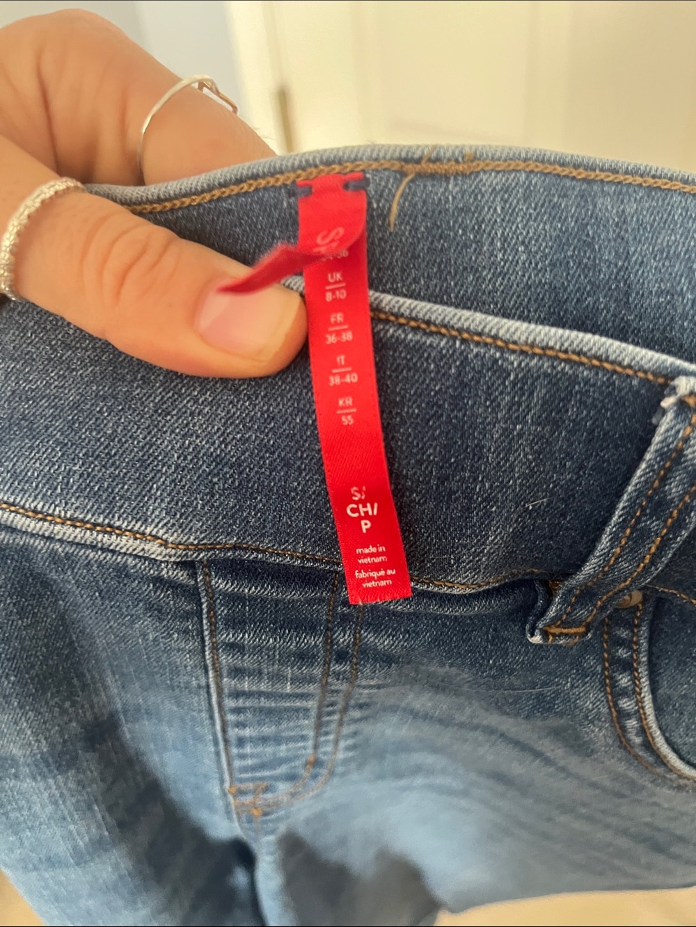 SPANX Blue High-Rise Flare Jeans - Picture 3 of 3
